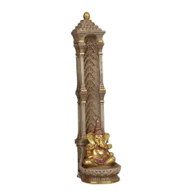 10.5" Standing Ganesha Throne Stick Incense Burner