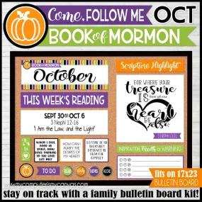 2024 CFM BOOK OF MORMON Family Bulletin Board Kit {OCTOBER} PRINTABLE