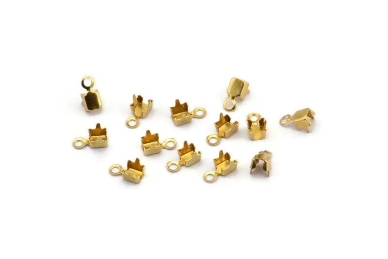 250 Crimp Ends For Rhinestone Chain, Pp21 (ss10) Rhinestone Chain Connectors, Crimp Ends For 2.70/2.80mm Chain, S418