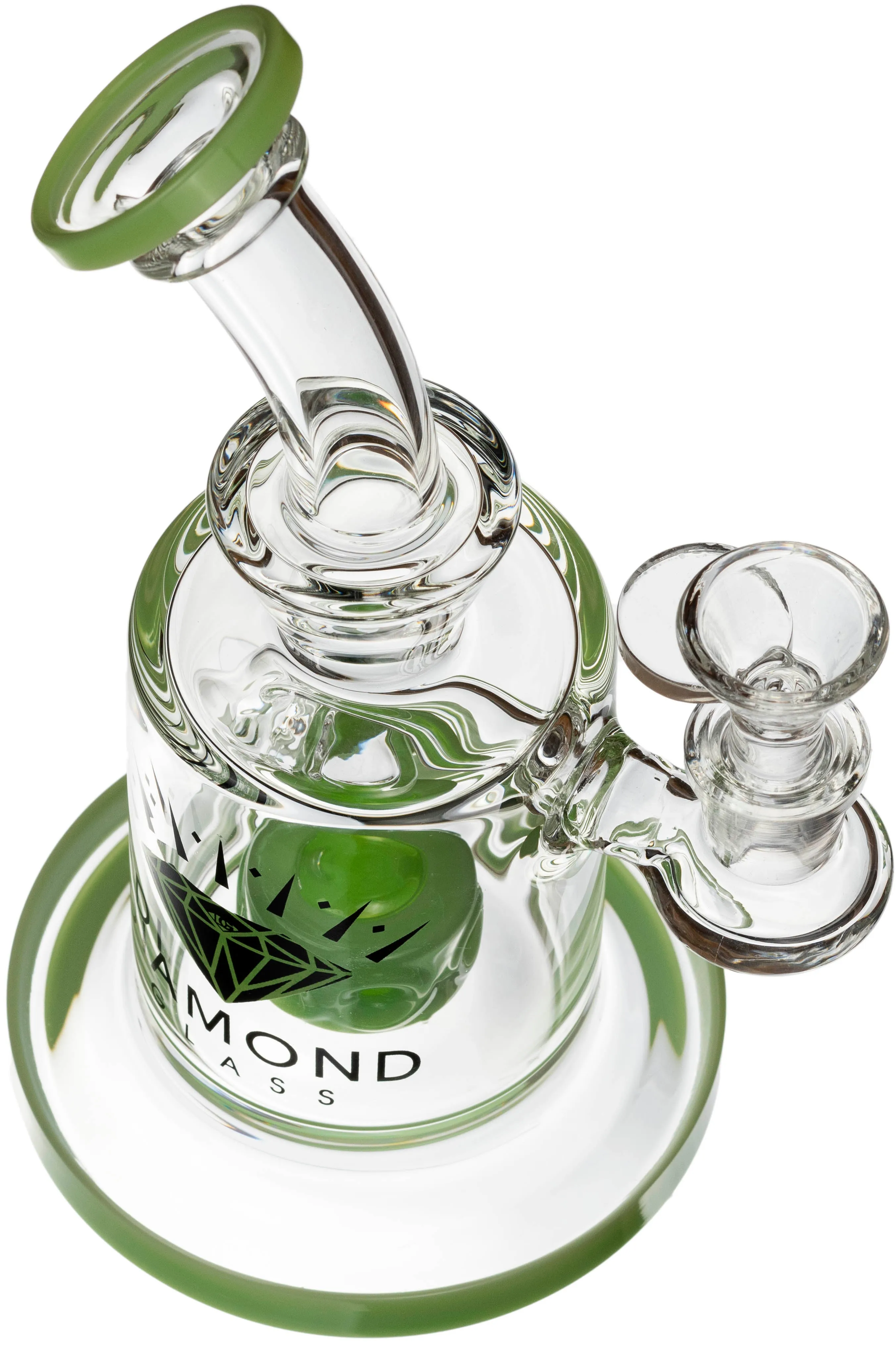 8 Swiss Showerhead Perc Rig, by Diamond Glass (free banger included)