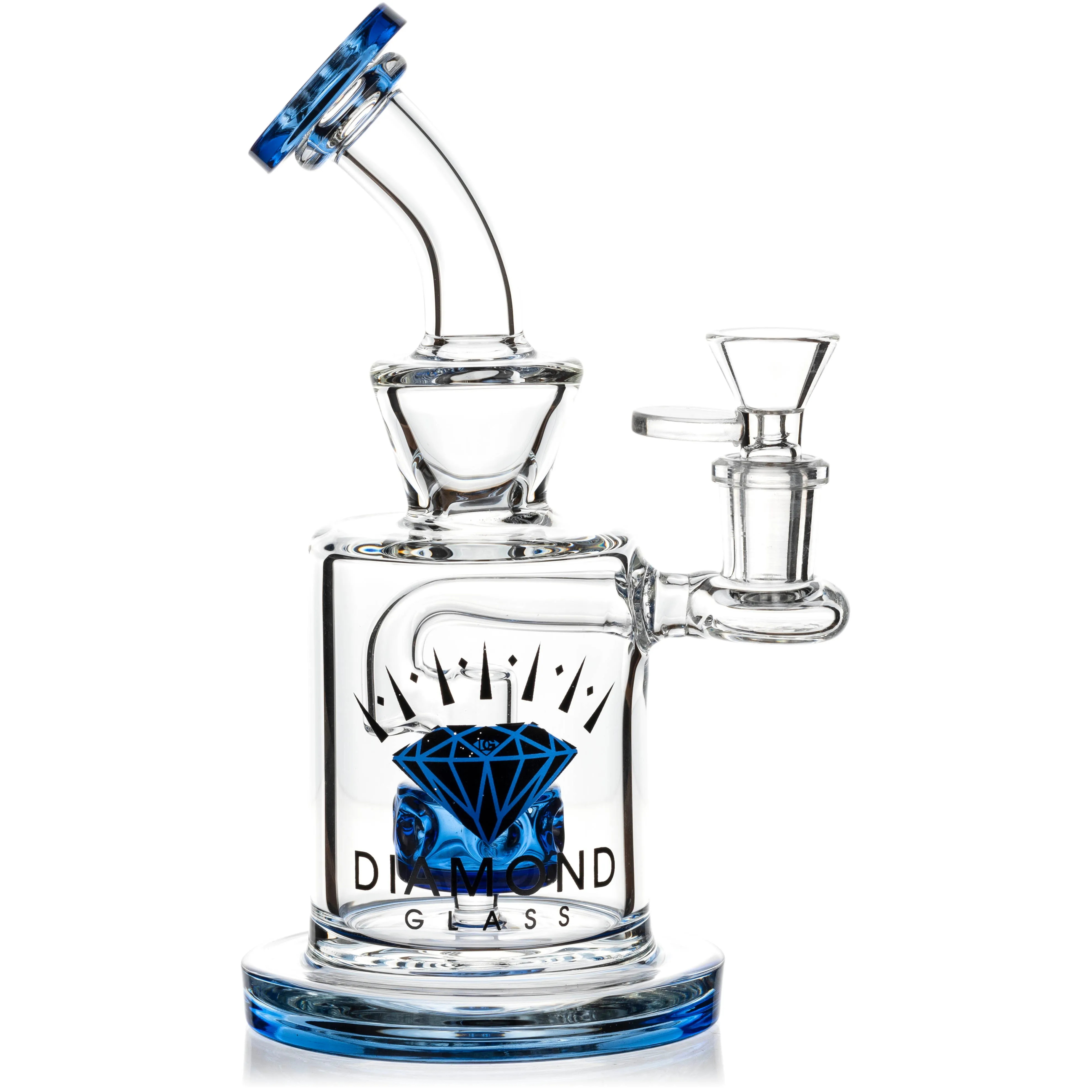 8 Swiss Showerhead Perc Rig, by Diamond Glass (free banger included)