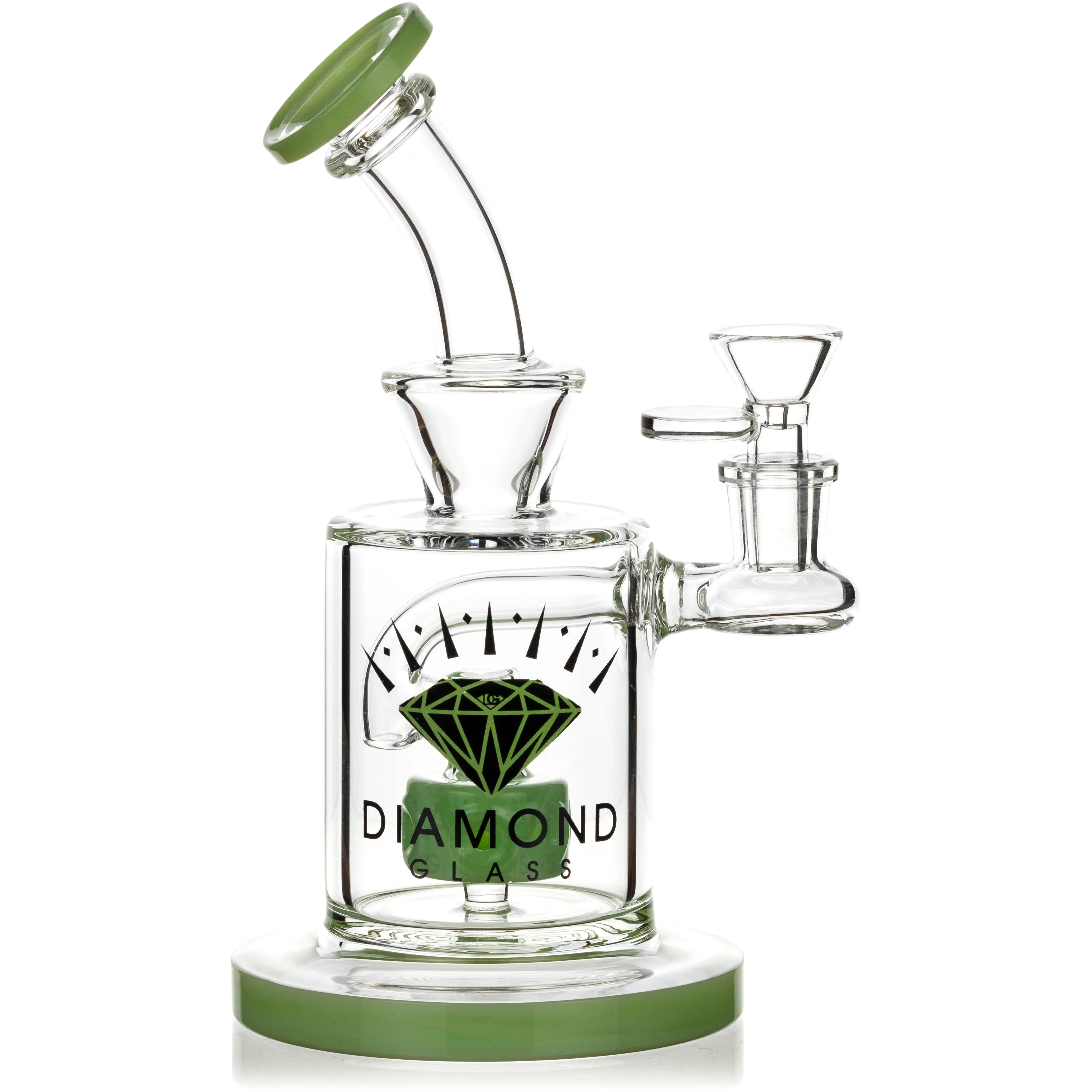 8 Swiss Showerhead Perc Rig, by Diamond Glass (free banger included)