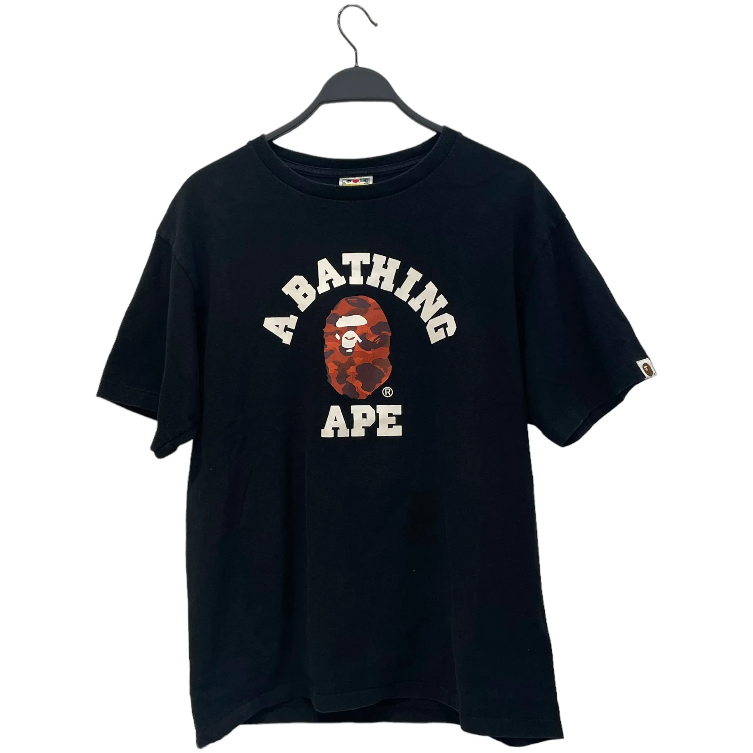 A BATHING APE/T-Shirt/XL/Cotton/BLK/1st Camo College Tee