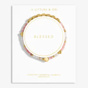 A Littles & Co Happy Little Moments 'BLESSED' Bracelet In Gold-Tone Plating