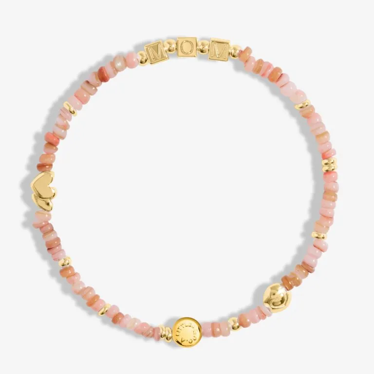 A Littles & Co Happy Little Moments 'MOM'  Bracelet In Gold-Tone Plating