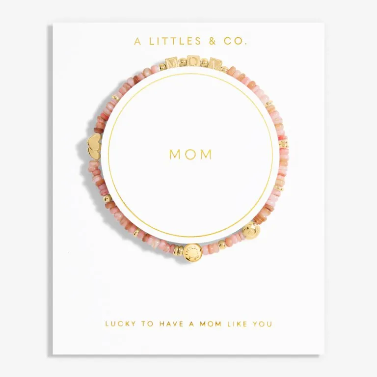 A Littles & Co Happy Little Moments 'MOM'  Bracelet In Gold-Tone Plating