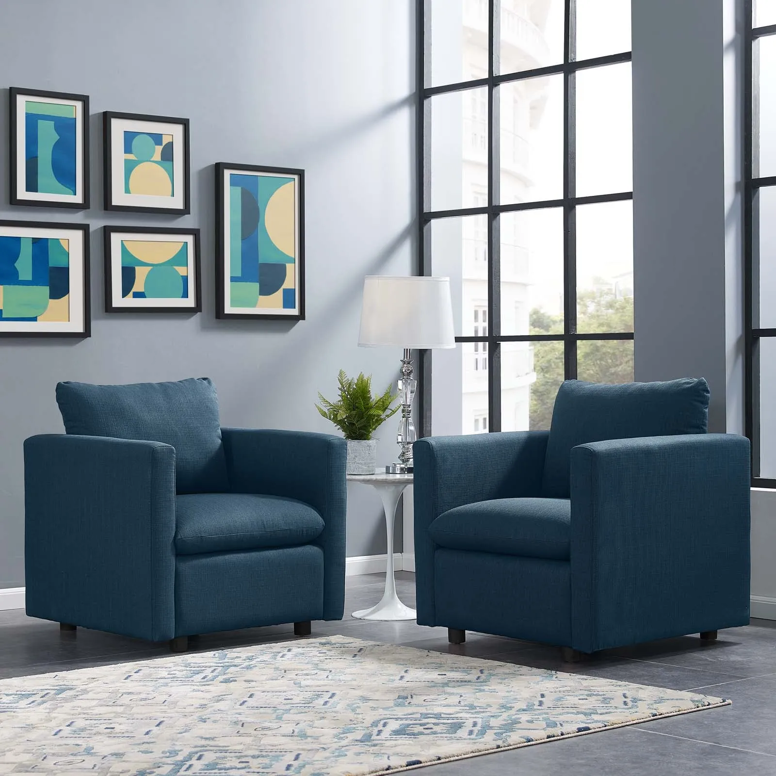 Activate Upholstered Fabric Armchair Set of 2