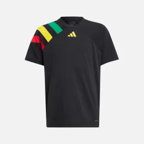 Adidas Fortore 23 Kids Unisex Jersey (5-16 Years) -Black/Team Green/Team Yellow/Team Collegiate Red