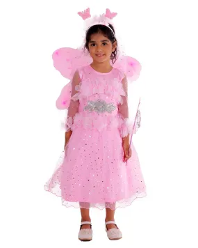 Ahhaaaa Kids Star Print A-Line Pari Dress/Christmas Dress/Maxi Dress/Gown