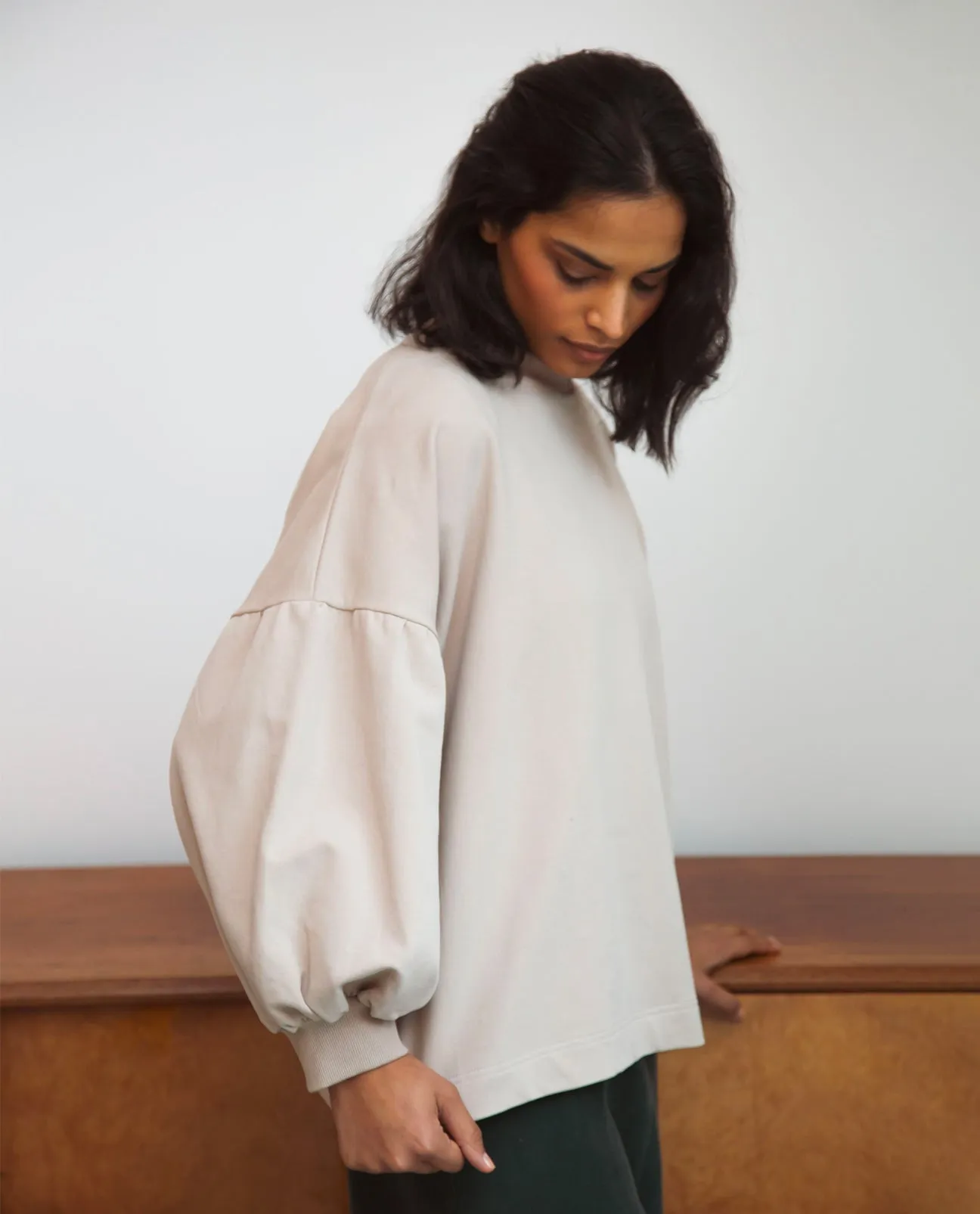 Amelia Organic Cotton Top In Sand