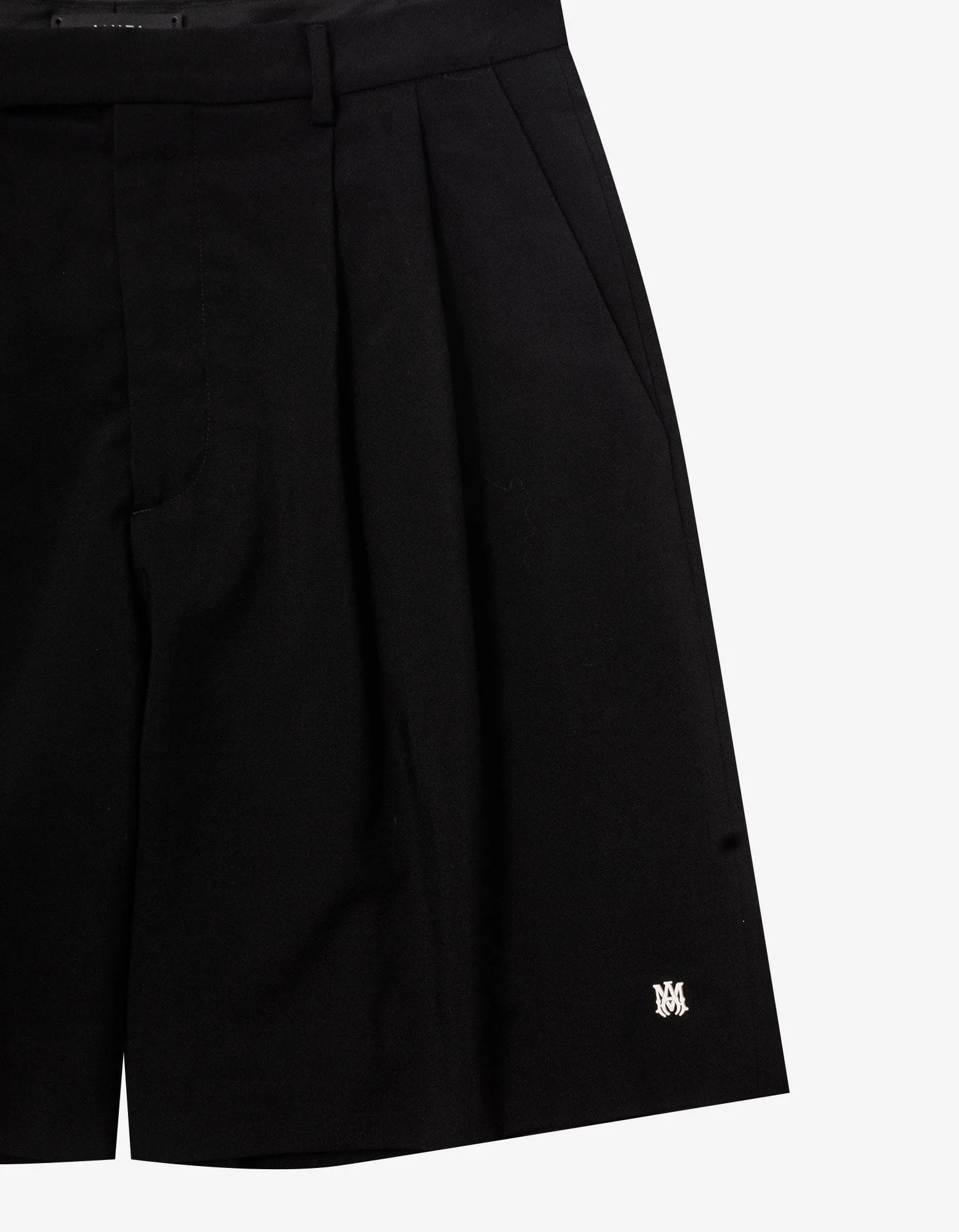 Amiri Black Double Pleat Shorts