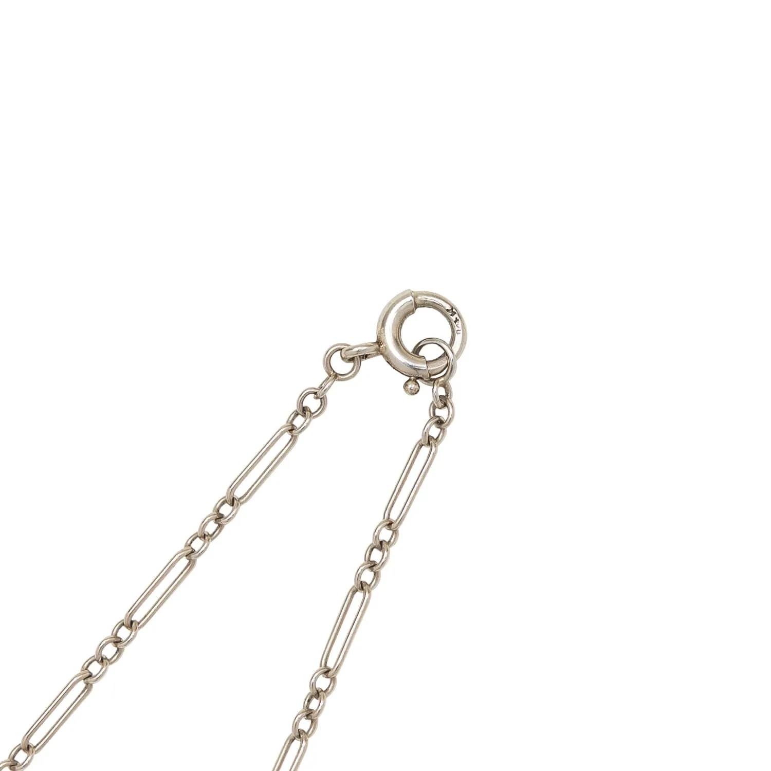 Art Deco 14kt White Gold Lorgnette Chain