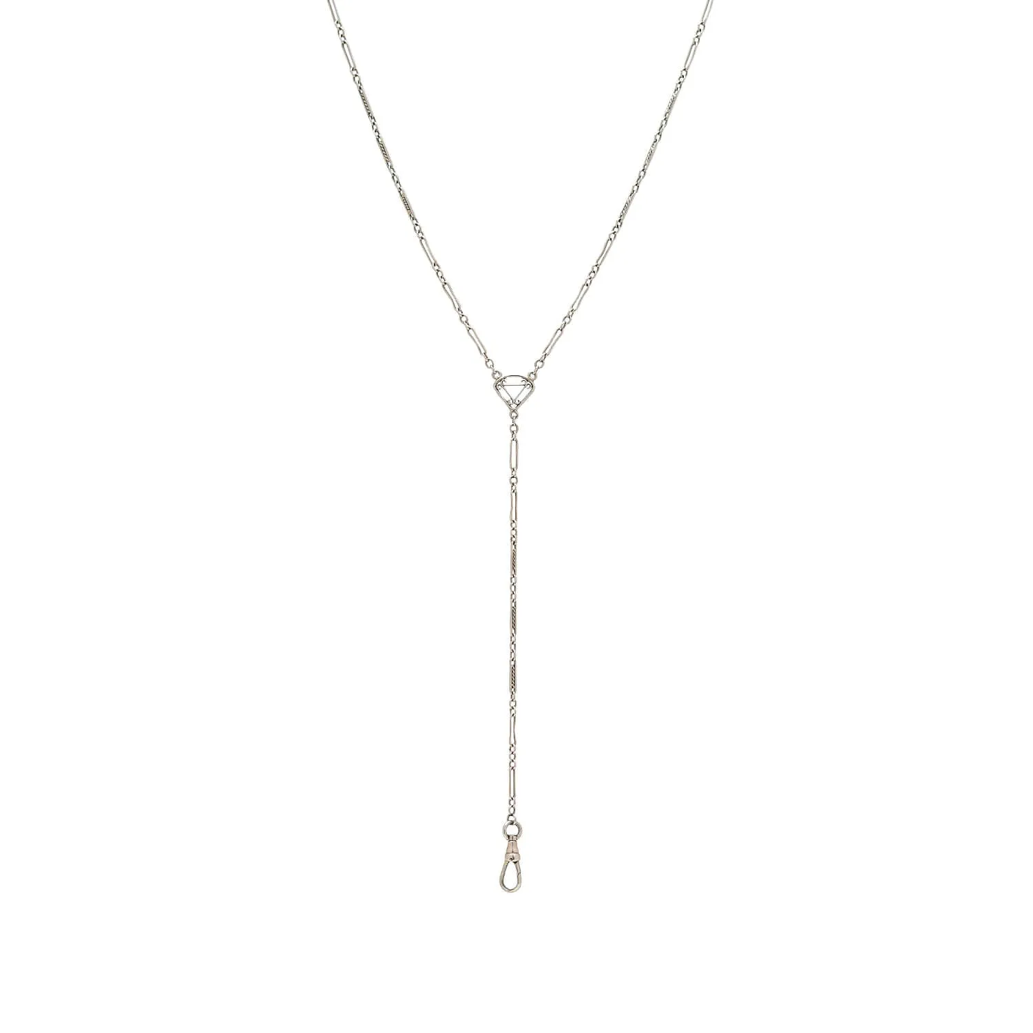 Art Deco 14kt White Gold Lorgnette Chain