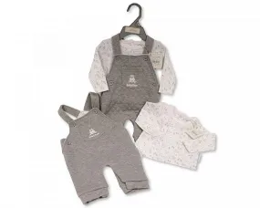 Baby Boys 2 pcs Dungaree Set - Baby Bear (NB-6 Months) (PK6) Bis-2020-2452