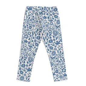 Baby Leggings - Dutch Floral Delft Blue