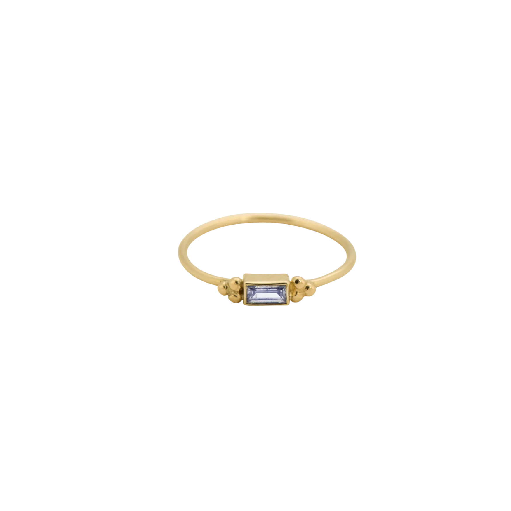 Baguette Ring Zirconia in 14K