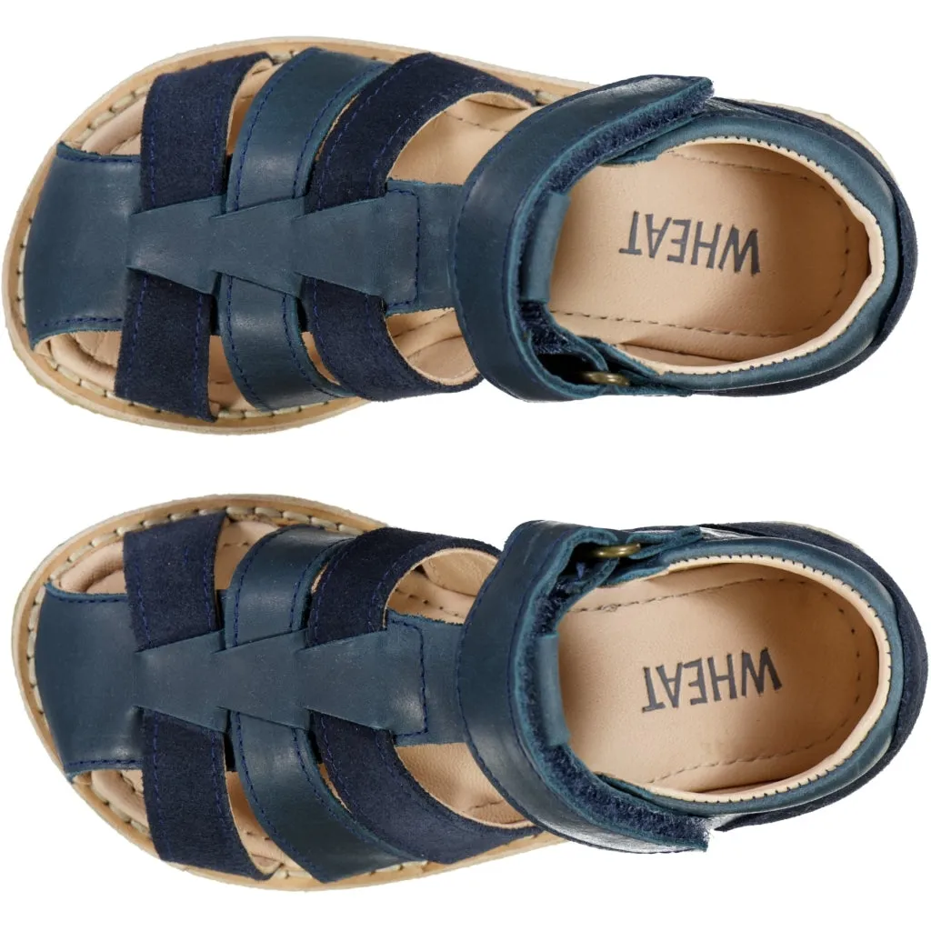 Bailey sandal suede stripes - navy