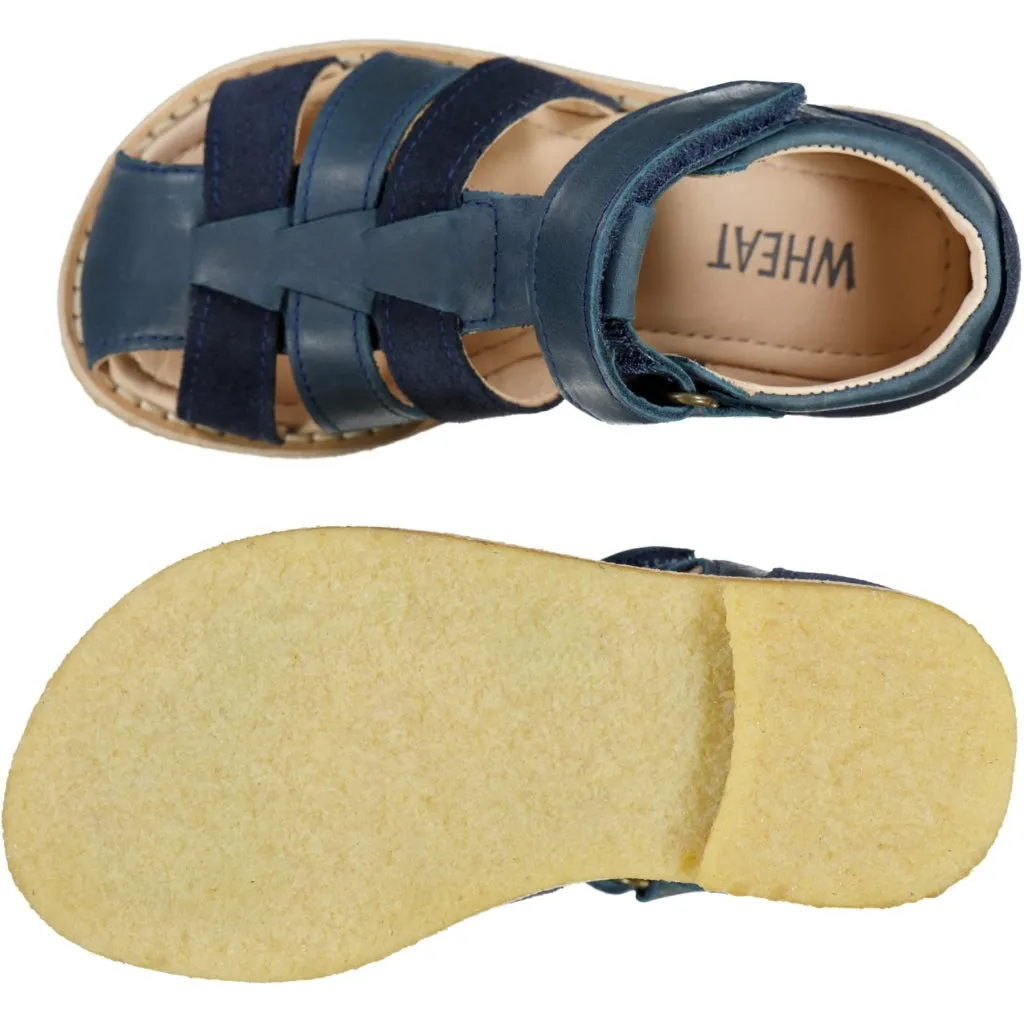 Bailey sandal suede stripes - navy