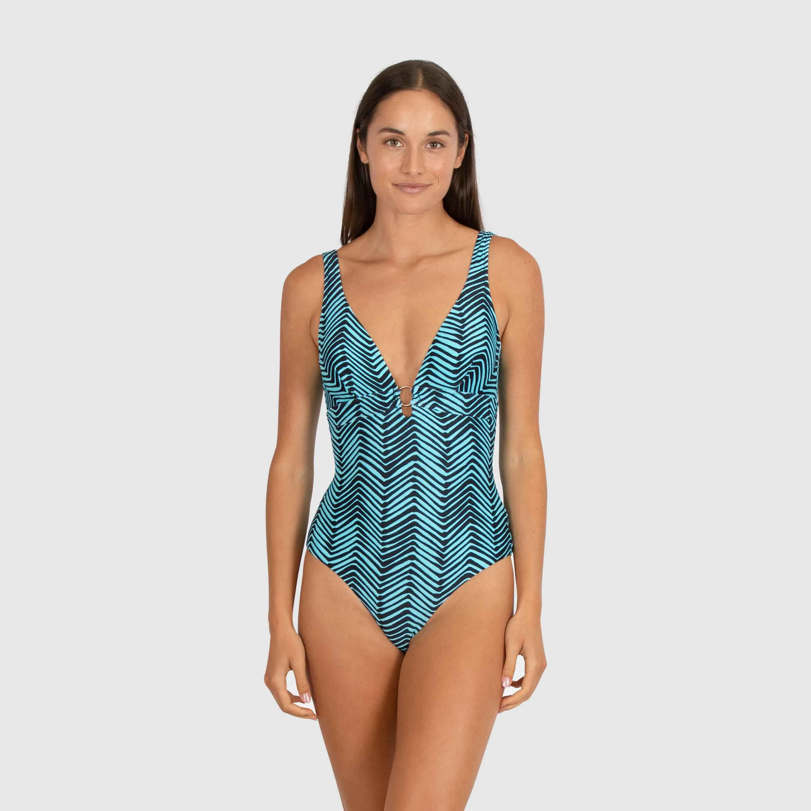 Baku Ring Front Longline One Piece - Tidal Wave