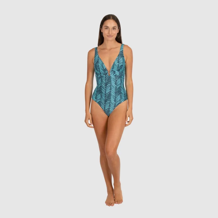 Baku Ring Front Longline One Piece - Tidal Wave