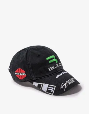 Balenciaga Black Gamer Baseball Cap