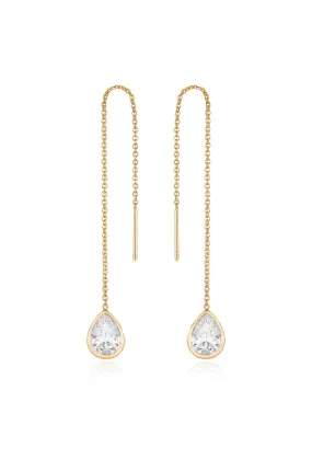 Barely There Chain and Crystal Dangle Earrings