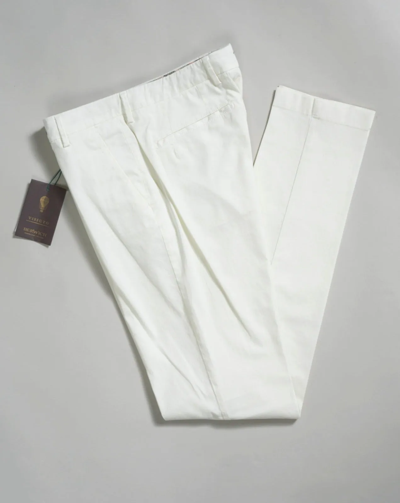 Berwich Morello Garment Dyed Chinos / Panna