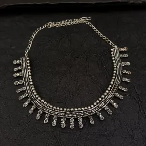 Bhavi Jewel Oxidised Plated Necklace