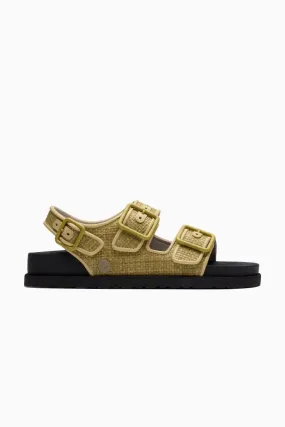 Birkenstock 1774 Milano Raffia - Golden Olive