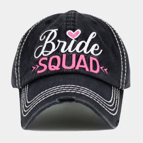 Black Bride Squad Message Vintage Baseball Cap