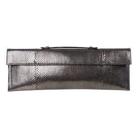 Black Python Tuxedo Clutch