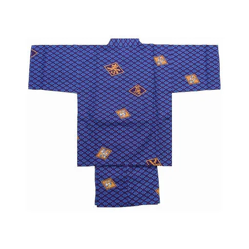 Boys' Jinbei (with Shorts): Diamond Pattern CLEARANCE USA