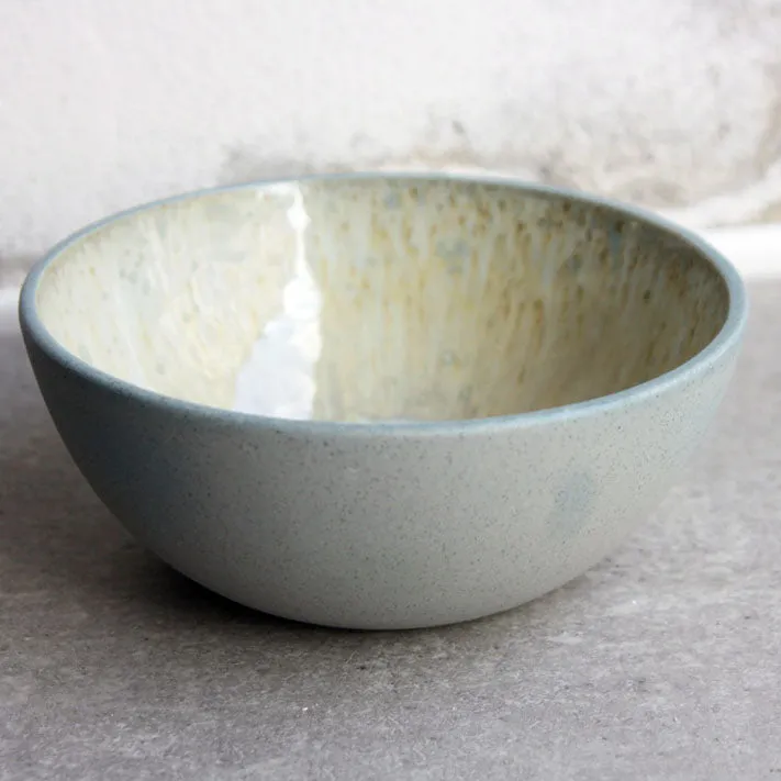 Breakfast bowl, Stone Blue w/ Crystal Glaze