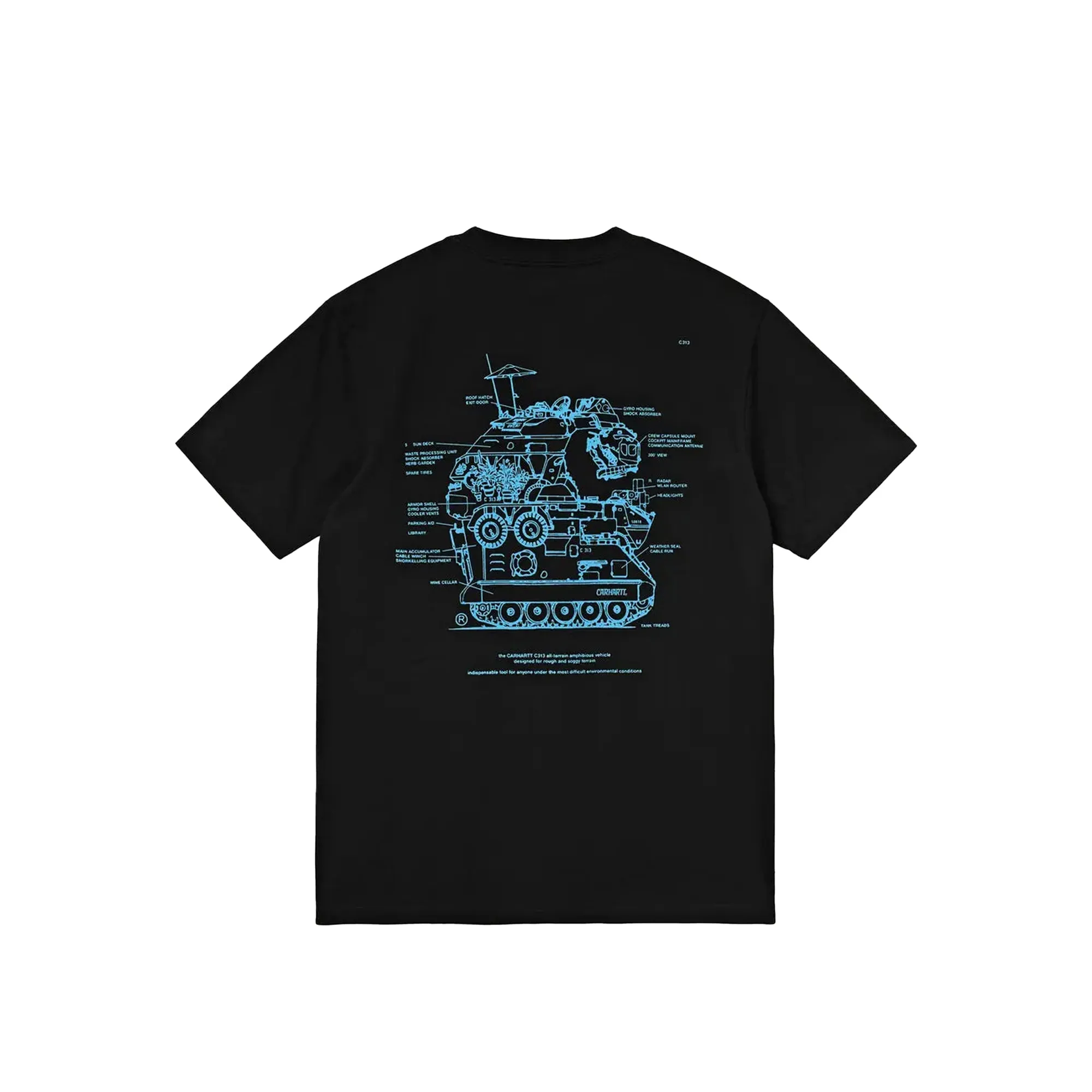 Carhartt WIP Mens Blueprint SS Tee Black