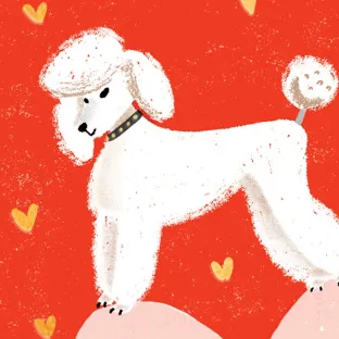 Carolyn Suzuki - PUPPY LOVE -  Valentine's Notecard