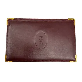 CARTIER Vintage Unisex Pocket Case - Burgundy