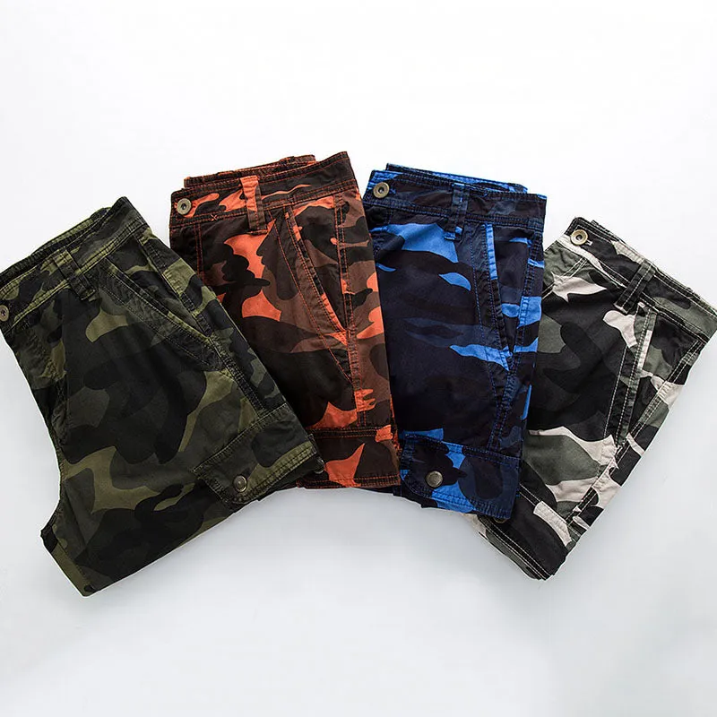 Casual Loose Multicolor Camouflage Men's Beach Shorts