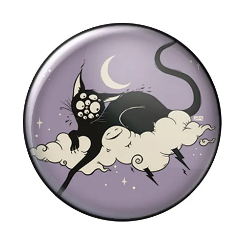 Cat On Cloud, 1-Inch Pin Button