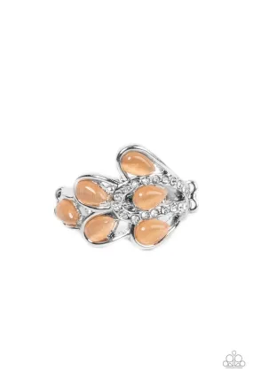 Cats Eye Cadence Orange Moonstone Ring - Paparazzi Accessories