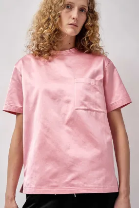 Cotton and Viscose Satin Tee