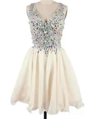 Custom Made A Line Ivory Short Prom Dresses, Short Homecoming Dresses, Graduation Dresses