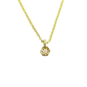 Diamond Mini Hexagon Necklace