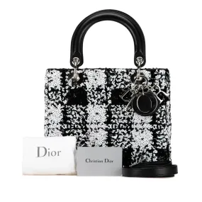 Dior Lady Dior Medium Sequin Embellished Lambskin