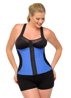 Diva’s Celebrity Waist Trainer - Waist Cincher, Blue with Black Curve