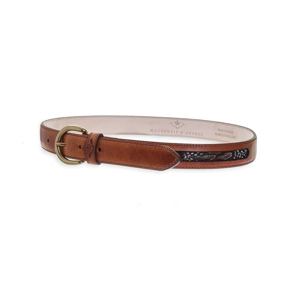 Drayton Feather Belt - Chestnut