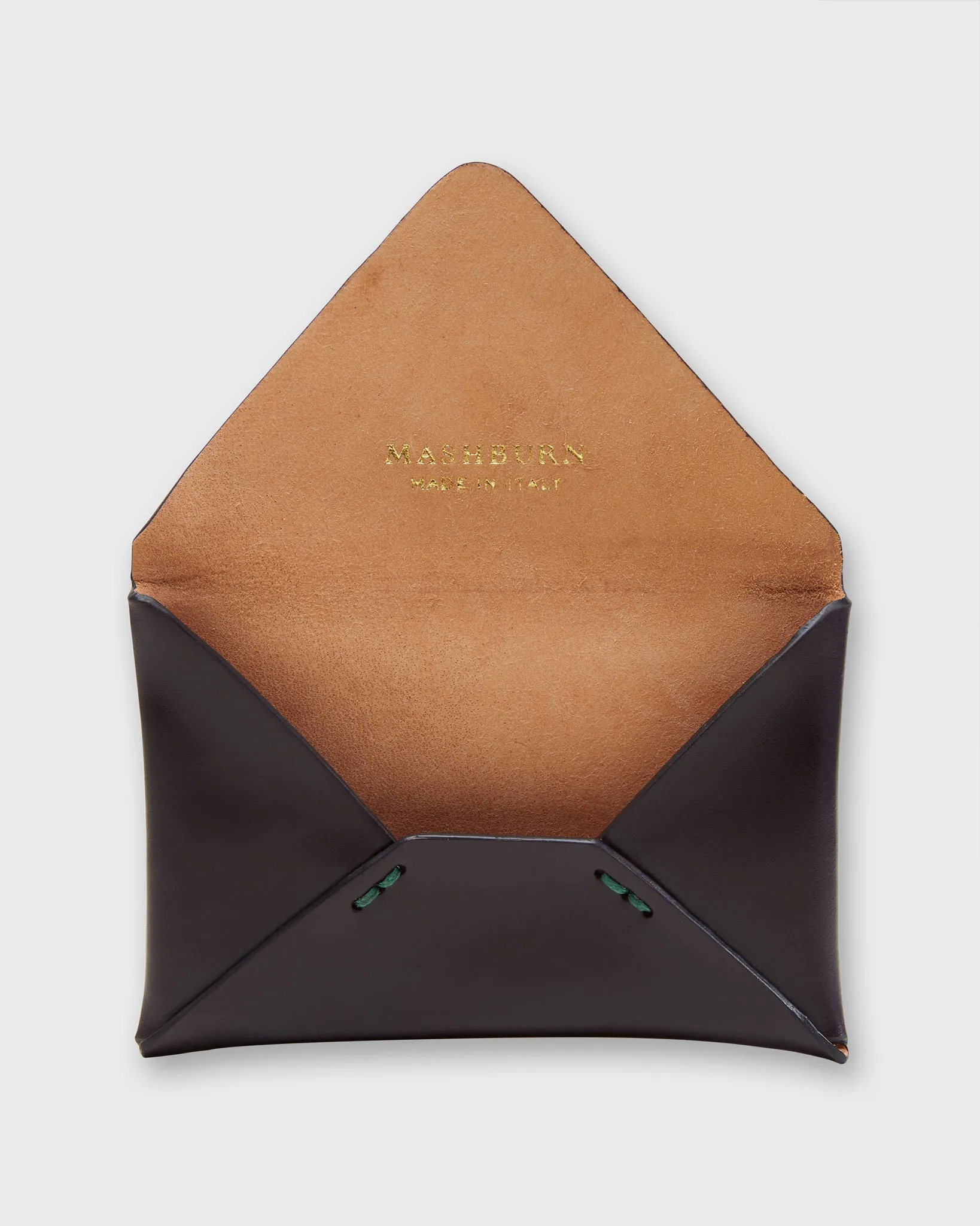 Envelope Card Holder in Dark Brown Cordovan