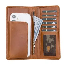 Evra Customizable, Genuine Leather Universal Wallet for Unisex