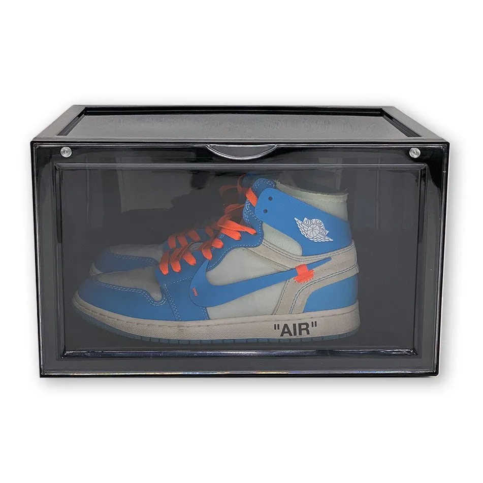 Extra Large - Magnetic Side Door Sneaker Display Cases | Black - 10 Pack