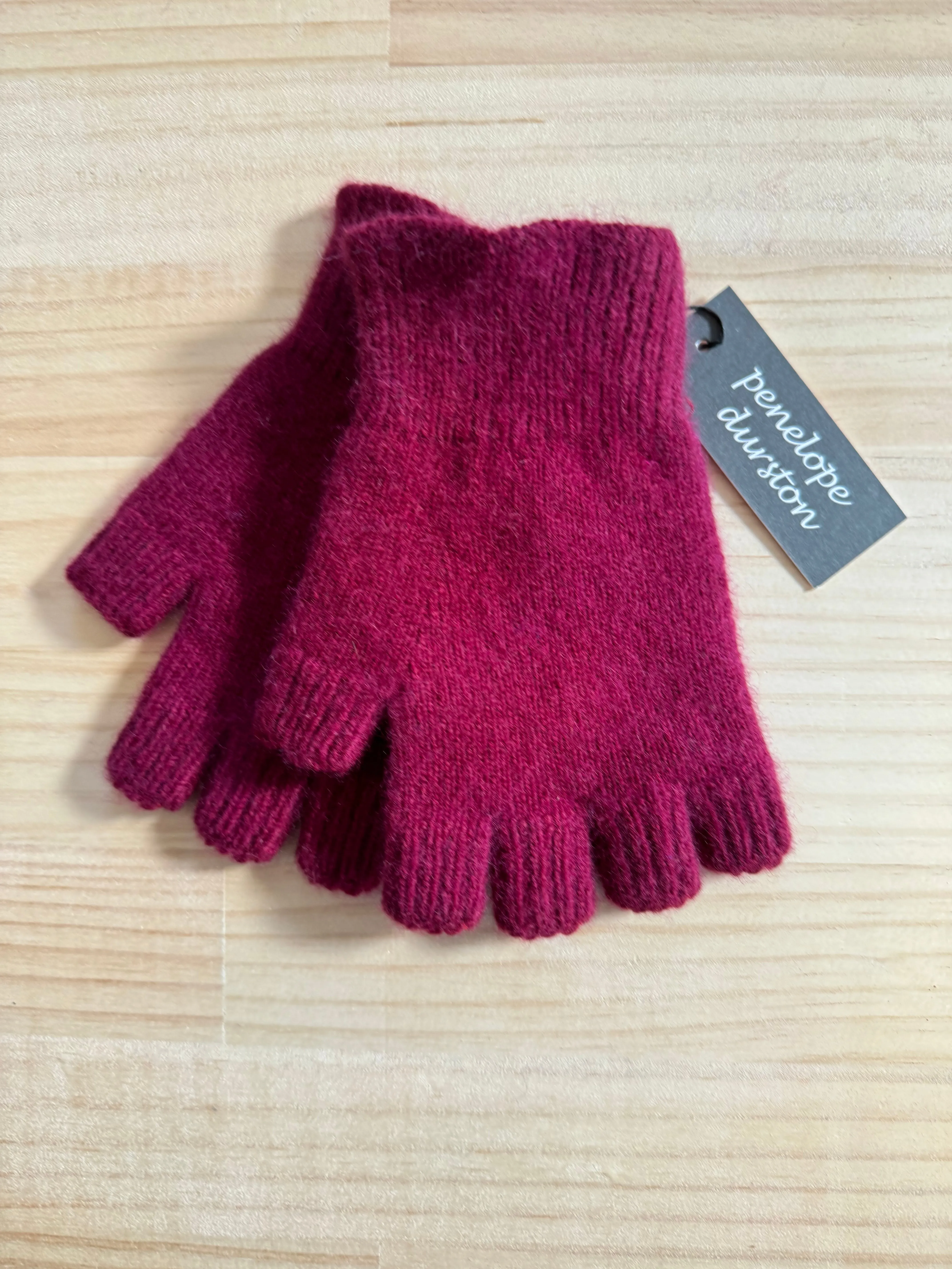 Fingerless Gloves - Short - Plum