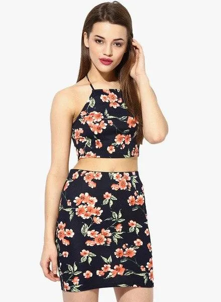 FLORAL ON THE VINE TWO PIECE SKIRT SET